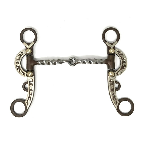 AJ Tack Argentine Engraved Sweet Iron Twist Snaffle Bit