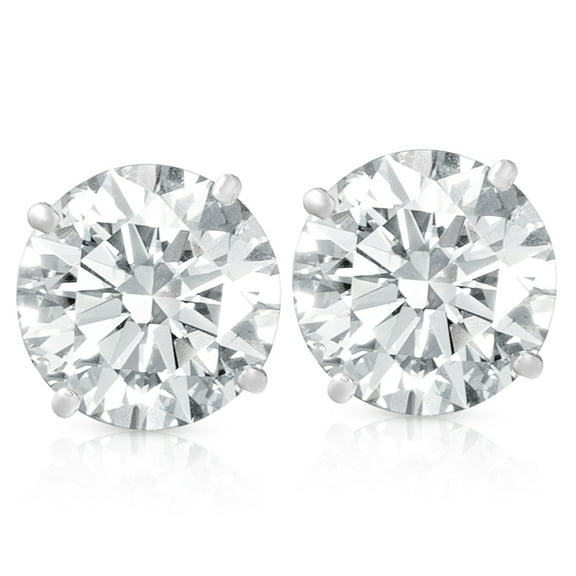 Pompeii 4 Ct TW Round Moissanite Studs 14k White Gold (,)