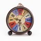thumbnail image 1 of Reloj Alarma, Reloj de escritorio de metal marrón de 6.7 pulgadas Reloj retro vintage europeo Sonido sin tictac Silencioso Alimentado por batería Vidrio de alta definición Fácil de leer Feliz Sencillez, 1 of 5