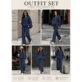 thumbnail image 4 of DOKOTOO Womens Sweatsuits 2 Piece Outfits Oversized Fleece Zip up Long Sleeve Sweatshirt with Wide Leg Sweatpants Tracksuit Lounge Sets, 4 of 11