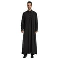 thumbnail image 2 of Dpytoraw Men's Kaftan Robe Long Sleeve Thobe Button Down Robe Men’s Button Down Shirts, 2 of 5