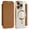 iPhone 16 Pro, variant on Havilah For iPhone 16 Shield Case for Apple 16 Compatible With Magsafe RFID Anti-theft Leather iPhone 16 Case(Brown)