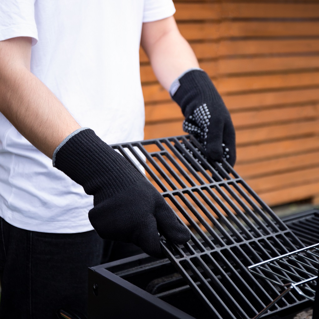 Expert Grill Silicone Dotted Heat Resistant BBQ Gloves, Black Color, One Size - image 5 of 8