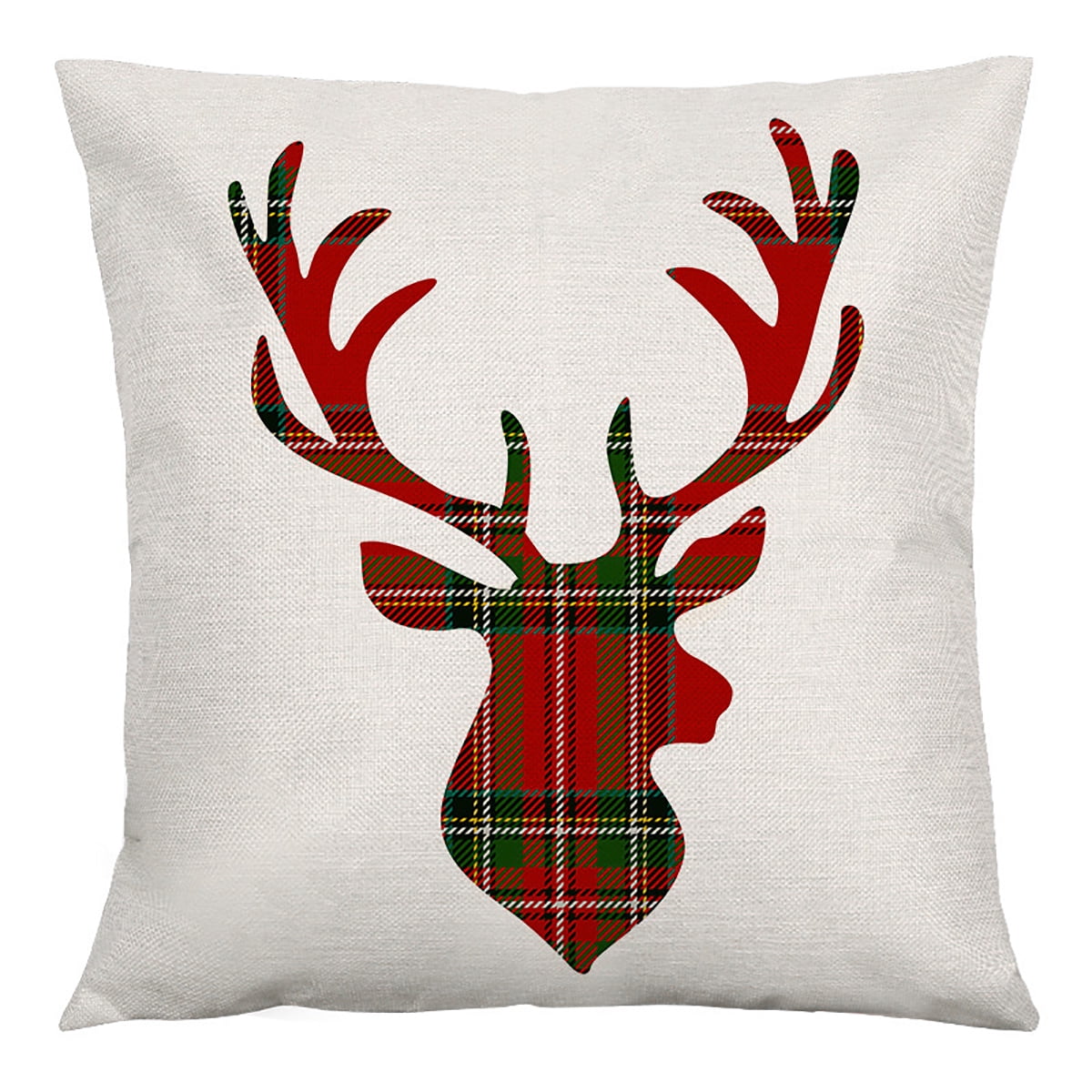 Christmas Throw Pillow Covers - Black Red Plaid Farmhouse Linen Pillow  Cushion Covers For Sofa Sofa Bed Home Outdoor Car - (pillow Insert Not  Included) - Temu