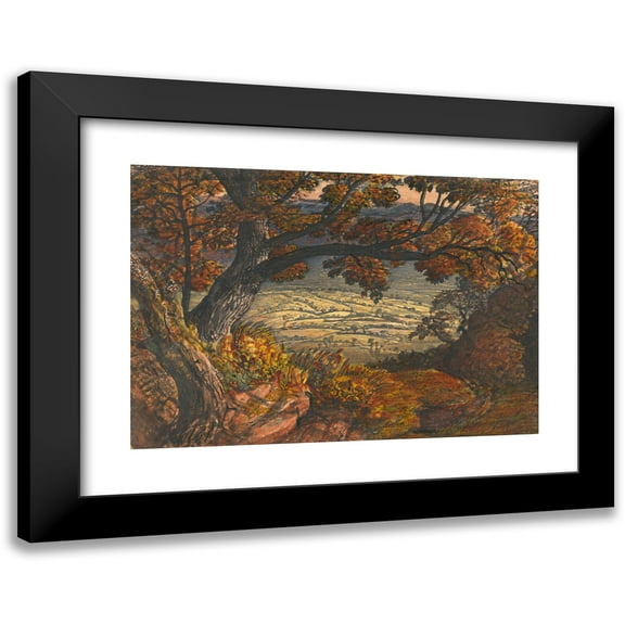 Samuel Palmer 14x11 Black Modern Framed Museum Art Print Titled - The Weald of Kent