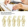 thumbnail image 4 of Trombones en Boîte Classique Fournitures de Bureau en Forme de Note de Musique Unique Mignons et Élégants 100 Pcs pour Papier Créatif Support Inclus, 4 of 7