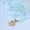Gold, variant on NICKSUN Two-tone Stainless Steel Swirl Spiral Pendant Necklace, Light Blue Striped Bead & Flower OT Clasp Cute Choker for Women