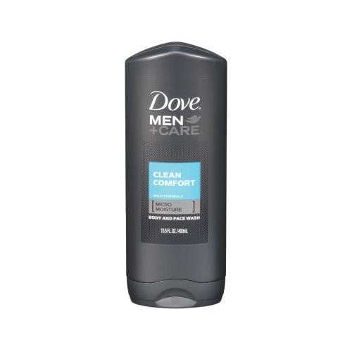 2 Pack Dove Men+Care Clean Comfort Mild Formula Body and Face Wash 13.5