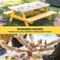 thumbnail image 6 of Spring Floral Table Cloths for 5 Foot Rectangle Tables, Watercolor Summer Botanical Flowers Patio Waterproof Elastic Fitted Tablecloths, Washable Rectangular Table Cover for Camping, 6 of 8
