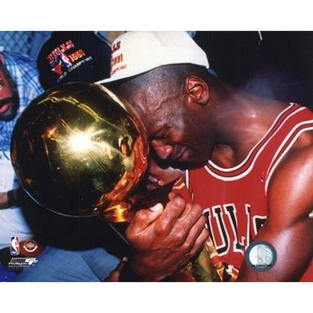 Michael Jordan Game of the 1991 NBA Finals Championship Trophy Photo Print (11 14) - Walmart.com