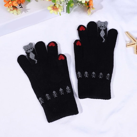 Outdoor Men Women's Winter Gloves Touchscreen Warm Stretched Knitted Gloves Thermal Gloves Thermal Safety Comfy Workout Gym Gloves for Driving Cycling Running Hiking Skiing