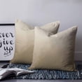 thumbnail image 2 of 20x20 Pillow Covers Set of 2, Brown Beige Throw Pillow Covers Decorative Couch Cushion Case, Gradient Monochrome Modern Country Microfiber Square Pillowcases for Bedroom Car Living Room, 2 of 7