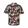 thumbnail image 3 of Balery Roosters 2 Print Men's Hawaiian Shirts Short Sleeve Beach Shirt Relaxed Fit Vacation Button Down Shirts-X-Large, 3 of 9
