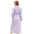 thumbnail image 2 of Metich Women’s Knee Length Waffle Robe, Bath Spa Robe, Lightweight Cotton &Polyester Blend, M-XL, Light Purple, 2 of 4