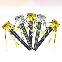 CTIRCHIU 20pcs Silver Party Whistles Noiseless Party Blowers Noise Maker for Carnivals