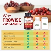 Triple Strength Cranberry 30,000mg Added with Vitamin C - 180 Vegan Tablets I UTI Support for Women I Easy to Swallow Tablets I Made in The UK by Prowise Healthcare