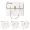 thumbnail image 2 of harmtty 4Pcs Flower Tote Bag Portable Foldable Long Lasting Universal Present Packing Flower Box Household Supplies ,White, 2 of 8