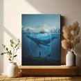 thumbnail image 6 of Whale Ship in a Jar Canvas Print Wall Art for Living Room Bedroom Office Study Apartment Home Decor, 6 of 8
