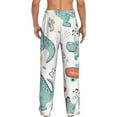 thumbnail image 3 of Daiia Music Lover Dinosaur Men's Sleep Pant with Pockets and Drawstring,Pajama Pants-Small, 3 of 9