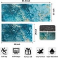 thumbnail image 2 of Blue Marble Kitchen Rugs and Mats, Non Skid Washable Absorbent Stain Resistant,Durable and Easy to Clean,Kitchen Rug Set of 2 Marble Kitchen Decor 17"x47"+17"x30", 2 of 6