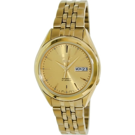 Seiko Womens Gold Toned Stainless Steel Watch - Women's 5 Automatic SNKL28K Gold Stainless-Steel Automatic Fashion Watch