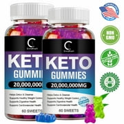 (2 Pack) GPGP Keto Slimming Gummies 20,000,000mg with Apple Cider Vinegar, Supports Detox, Cleanse and Immune Health, 120 Gummies Total (2 Months Supply)