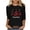Black, variant on Fashion Fall Saving LiMoi Women's Three Quarter Sleeve Holiday Top Round Neck Christmas Tree Graphic T-Shirt for Women Tees Tshirts Blouse My Items