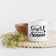 thumbnail image 2 of Golf Is My Favorite Season with a Ball on a Tee & Club, Golf Player, Golfing or Golfer Themed Merch Gift, White Ceramic 11oz Coffee Mug, 2 of 5