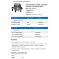 thumbnail image 2 of Rear Wheel Hub Assembly - Compatible with 2006 - 2011 Mercury Milan 2007 2008 2009 2010, 2 of 2