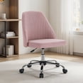 thumbnail image 1 of Silla de escritorio Simple Deluxe sin brazos rosa con ruedas, 1 of 7