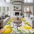 thumbnail image 3 of 5'x8' Area Rugs, Lemon Farmhouse Indoor Outdoor Area Rug for Living Room Bedroom, Summer Fruit Botanical Grey Wooden Washable Bathroom Rugs Kitchen Floor Carpet Mats Home Decor Aesthetic, 3 of 8