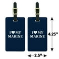 thumbnail image 4 of I Love My Marine USMC White Text on Blue Officially Licensed Luggage ID Tags Suitcase Carry-On Cards - Set of 2, 4 of 6