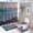 style-73, variant on 4 Pcs Shower Curtain Sets Rug Toilet Lid Cover and Non-Slip U Shape Mat Seaside Seacoast Beachy Waves Waterproof Personality Pattern Bath Curtains Blue Ocean Theme for Bathroom Decor