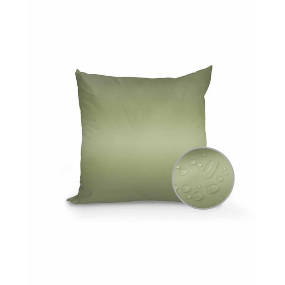 Outdoor Pillows Waterproof, Dark Sage Green Ombre Throw Pillows with Inserts Included, Modern Abstract Aesthetics Indoor Outdoor Decorative Lumbar Pillow for Bed/Couch/Patio 16"x16", 1Pcs