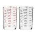 thumbnail image 2 of veasfak 2 Pieces Glass Measuring Cup Graduated Beaker Measuring Container for Coffee Black Red, 2 of 9