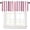 Pink, variant on Stripe Valances Curtain for Kitchen Cafe, Vertical Pink White Stripes Texture Window Treatment Valances Short Curtains Rod Pocket Drape for Home Decor, 54x18inch