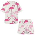 thumbnail image 3 of Flamingo Pattern Pajamas Set Womens Loungewear Sleepwear 2 Piece PJ Sets, 3 of 7