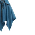 thumbnail image 4 of Women's Pirate Wench Costume Short Puff Sleeve Lace Up Corset Asymmetrical Handkerchief Hem Dress Gothic Fairy Cosplay Outfit for Halloween Theme Party, 4 of 6