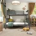 thumbnail image 6 of Furniture of America Aida Twin over Full Kids Wood Gray Bunk Bed with Ladder, 6 of 8