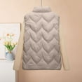 thumbnail image 6 of Zedker Women Winter Vest Warm Lightweight Sleeveless Zip Up Casual Jacket Padded Coat,Plus Size GrayXXXXXL, 6 of 9