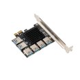 thumbnail image 3 of Pcie USB 3,0 1 a 6 Oro Ranura Pci-e Pci Express Riser Tarjeta 1x a 16x Multiplicador Feliz Sencillez, 3 of 5