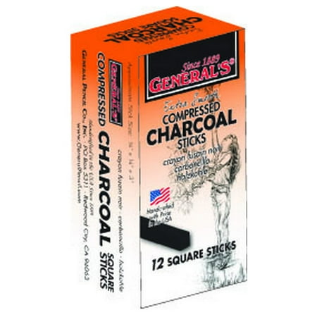 Generals 957-6B Compressed Charcoal Sticks 6B
