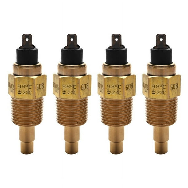 4X Vdo 1/2 Npt 21mm Rosca del Motor Sensor de Temperatura del Aceite Sensor de Temperatura del Agua para Grupo ElectróGeno