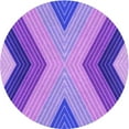 thumbnail image 1 of Ahgly Company Tapis Rond Lavable en Machine Intérieur Transitionnel Violet Prune Violet, 7 Pieds Rond, 1 of 7