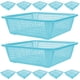 thumbnail image 4 of 12 cestas de almacenamiento cuadradas de plástico perforadas para oficina, cajón, estante, escritorio, bandeja organizadora, color aleatorio, 4 of 7