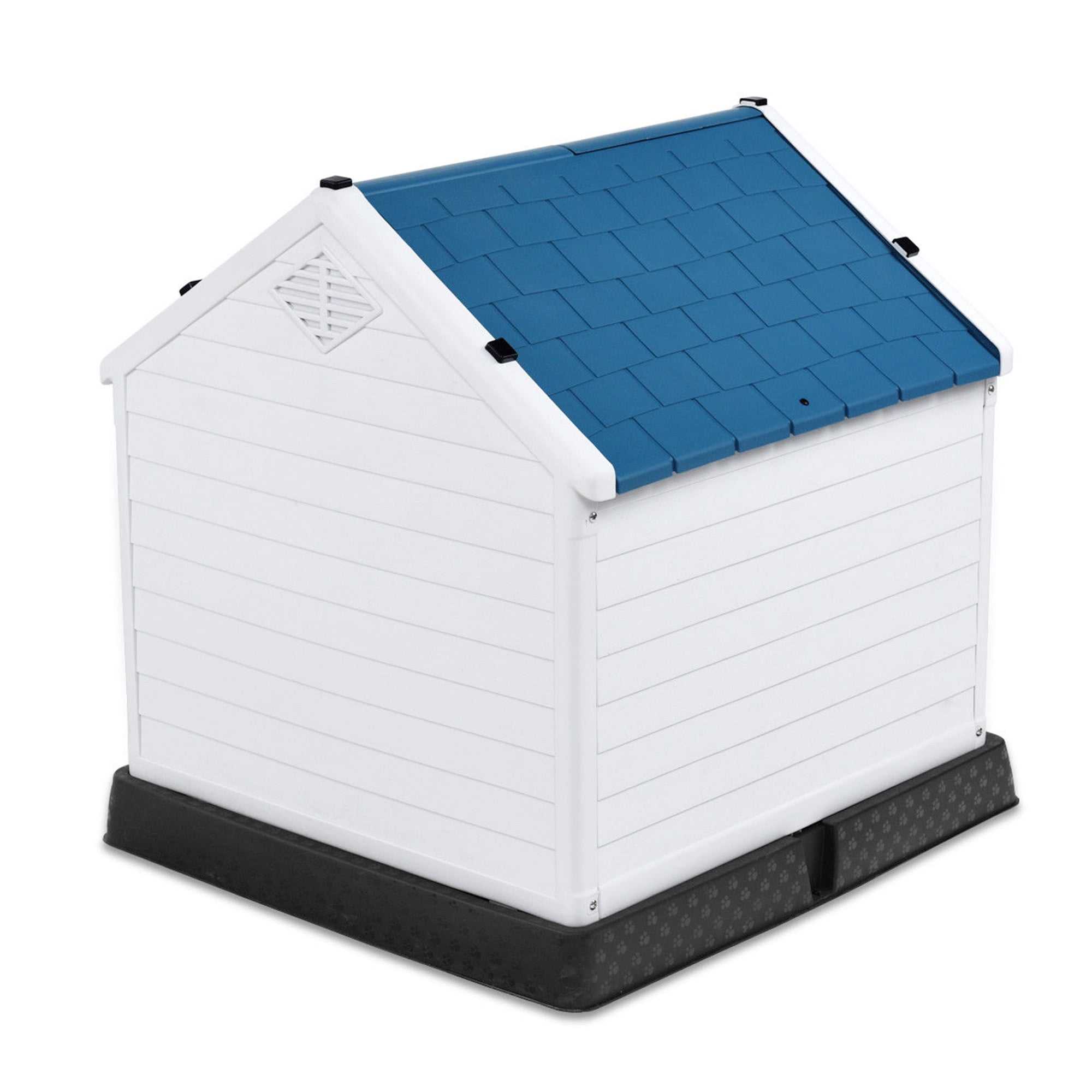 LIVIZA Plastic Dog House Outdoor Indoor for Small Medium Larige Dogss with Ventilation System and Fastening Device