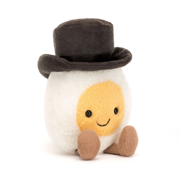 Jellycat Amuseables Boiled Egg Groom 5.9" Plush Toy - Ultra Soft Stuffed Animal, Easter Gift