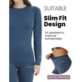 thumbnail image 4 of Womens 100% Merino Wool Base Layer Top for Ski Lightweight Thermal Underwear Shirts, 4 of 7