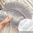 thumbnail image 4 of Twin XL Size Fitted Sheet Set - Farmhouse Stripe 2 Piece Bedding Sets 16" Deep Pocket Fitted Sheet with 1 Pillowcases, Boho Country Vintage Purple Striped Brushed Microfiber Hotel Luxury Bed Sheets, 4 of 9