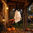 thumbnail image 4 of Cififendec Halloween Hanging Witch Ghost Decor, 27.56", Flying Ghost with Broom & Eyes for Tree Porch Spooky Outdoor Display, 4 of 4